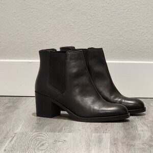 Clarks Mascarpone Bay Ankle Boot Black Leather Size 9.5M